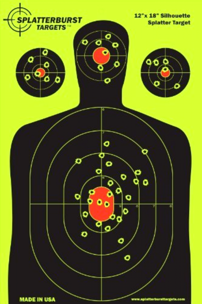 Splatterburst Targets 12 X18 Inch Silhouette Reactive Shooting Target Shots Upon for sale online ...