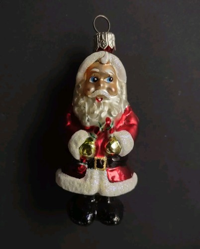 CHRISTOPHER RADKO 3.5" Glass Double Sided Christmas Ornament- Santa & Mrs. Claus - Picture 2 of 6