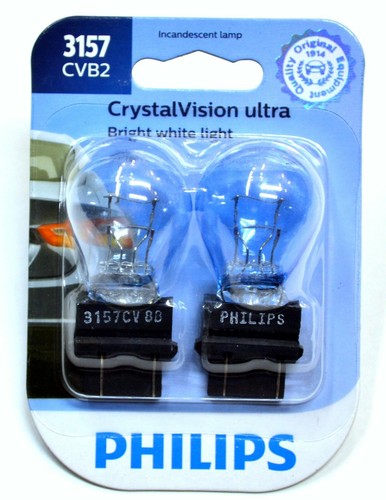 Philips Crystal Vision Ultra Luz 3157 27/7W Dos Bombillas Luz De Reversa OE - Imagen 5 de 12