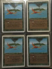MTG X4 Birds of Paradise Revised Edition Regular - Near Mint Condition