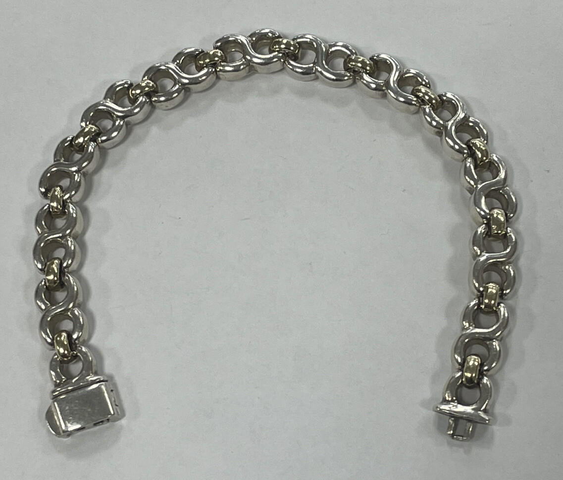 Beautiful PR EX Italy Solid Two Tone Sterling Sil… - image 11