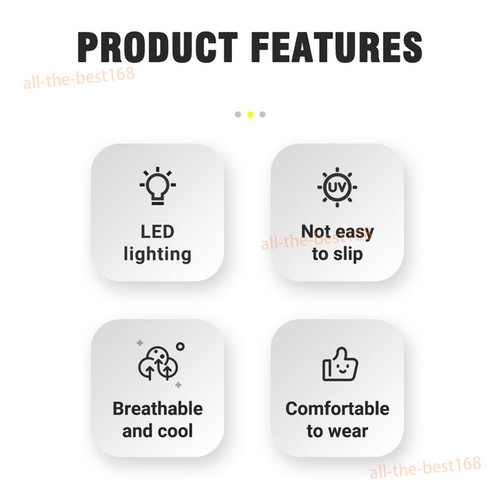 Women Outdoor Sunshade LED Light Cap Men Sports Hat Camping Fishing Hiking Hat - Picture 12 of 12