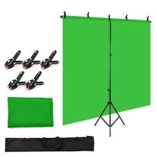 5x7ft Solid Color Backdrop Photography Kit with 5x7ft T-Shaped Background A4J7