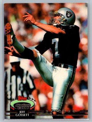 1992 Stadium Club #39 Jeff Gossett Los Angeles Raiders Football