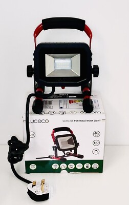 Luceco Slimline tragbare LED Arbeitsleuchte wetterfest 30.000 Stunden IP65 10 AMP -