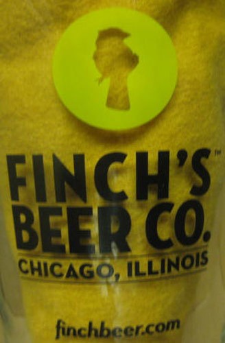 FINCH'S BREWING CO., THREADLESS IPA pint Beer GLASS with BIRD, Chicago, ILLINOIS - Picture 3 of 4