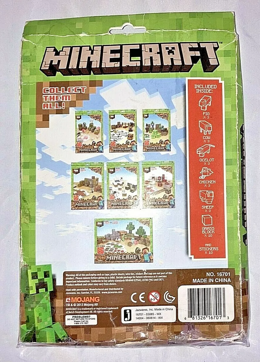 Used LARGE LOT Minecraft Papercraft Animal Mobs Mixed Lot