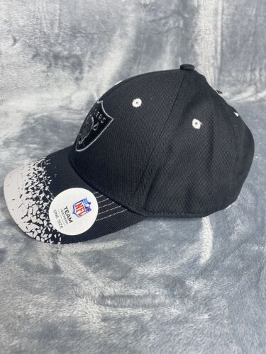 Las Vegas Raiders Hat Cap Strapback NFL Team Shatter Grey Adjustable Hook&Loop - Picture 3 of 8