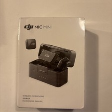 DJI Mic Mini Wireless USB-C Clip-On Mic Noise Cancel Omni Black for iPhone