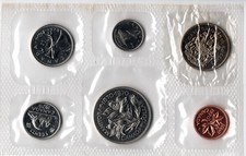 Canada 1970 PL Uncirculated Coin Set Original Sealed Plastic & COA, 1¢ to $1