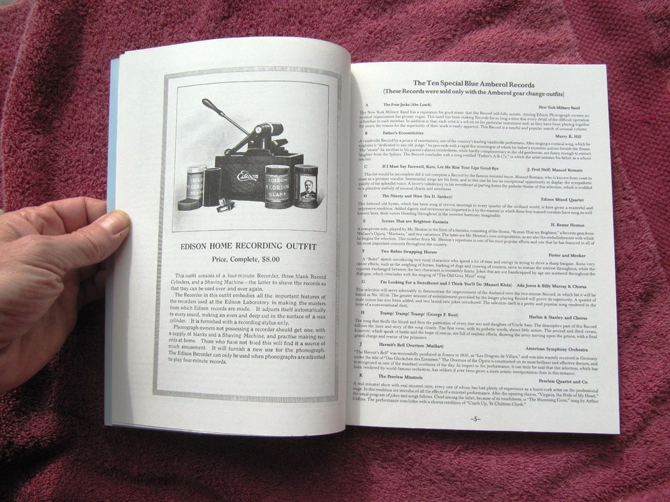 SIGNED Ronald Dethlefson EDISON BLUE AMBEROL RECORDINGS Cylinder Slips 1912-1914 - Image 3 of 4