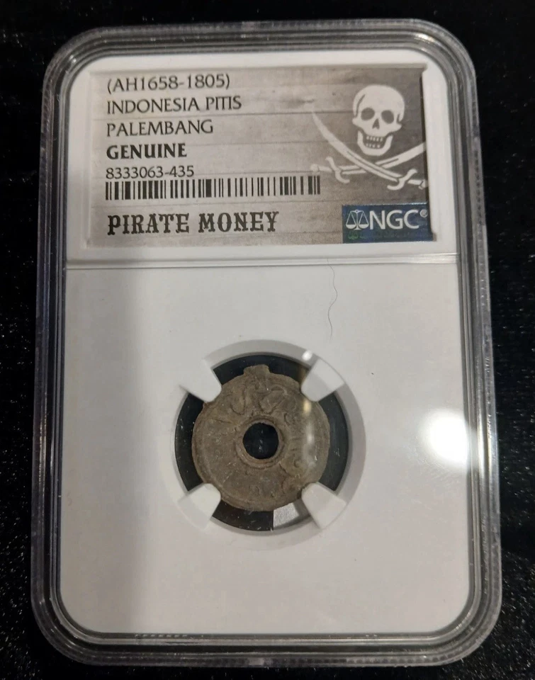 Dinero pirata - Indonesia Pitis Palembang - Moneda genuina certificada NGC 1658-1805 Foto 3 de 4