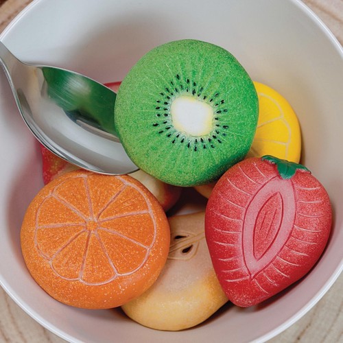 Piedras de juego sensoriales de puerta amarilla: fruta - 8 piezas - Imagen 5 de 7