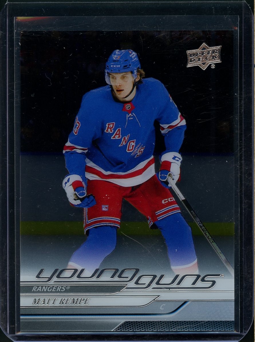 2024-25 Upper Deck Matt Rempe #216 Clear Cut Young Guns New York Rangers