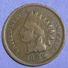 1899 Indian Head Cent Penny 126-Year-Old Penny 30D