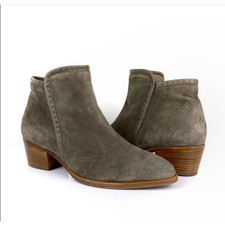 Italeau  Suede Ankle Boots w side zipper genuine leather  weatherproof sz 7.5