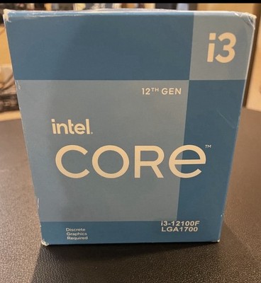 Intel Core i3-12100F Alder Lake CPU LGA1700   Includes Unused Intel Cooler