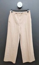 Asos Design Front Pleat Smart Wide Leg Women's Trouser Pants US 2 Stone
