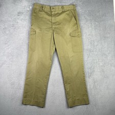 VINTAGE Boy Scout Pants Mens 34x29 Green BSA Uniform Cargo Union USA Camp 80s