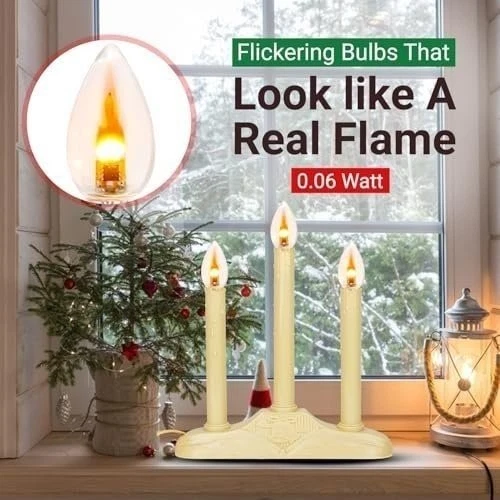 Tupkee LED C7 Flickering Flame Bulb - E12 Base, 0.06 Watt, Warm Glow Flickers - Image 4 of 4