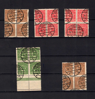 Schleswig - Four Marked Blocks, Part Defective Plans (B-82) Collection