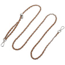 Purse Chain Strap, 55 Inch Adjustable Chains Strap Brown/Silver
