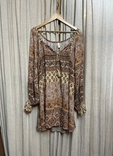 Spell & the Gypsy Border Print Gauze Mini Dress Size Large GUC
