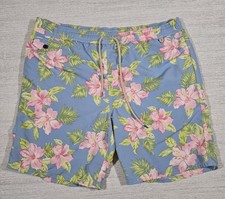 Polo Ralph Lauren Swim Trunks 8" Mens XL Floral Tropical Drawstring Lined Beach