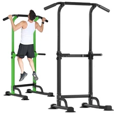 Power Tower Pull Up Bar Station Adjustable Freestanding Dip Station for Home Gym