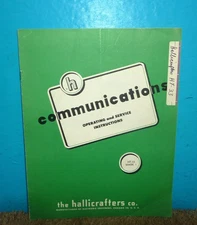 Hallicrafters HT-33 Mark I Linear Amplifier Operating  Instruction Manual OEM
