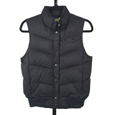 Vintage Y2K Gap Women's Down Puffer Vest Black Size Small