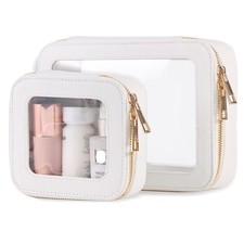 Small Clear Toiletry Bag Cosmetic Bag Makeup Bag Set with Zipper for Purse,Wa...