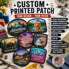 Custom Photo Patch Embroidered Iron-on Applique Clothing Backpack Logo Uniform