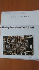 Authentic $100 Harley-Davidson Gift Card (hard copy)