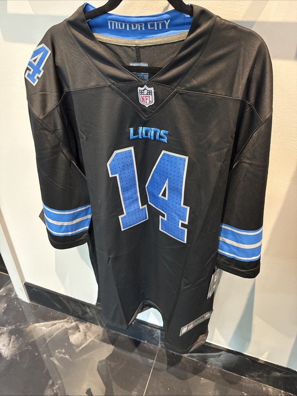 Detroit Lions Amon-Ra St. Brown Black Jersey All Stitched Adult Size 3XL