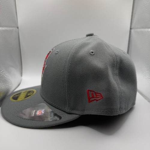 New Era 59Fifty Tampa Bay Buccaneers Storm Gray Low Profile Fitted Hat 7 1/2 New - Picture 9 of 10