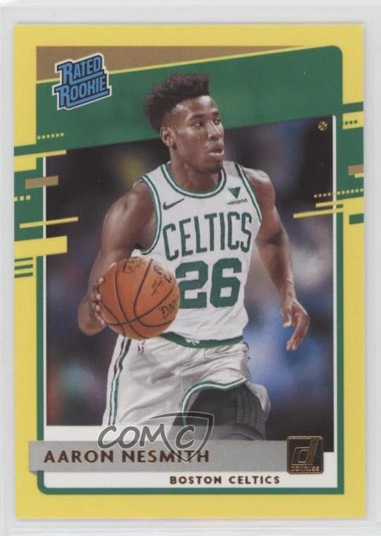 2020 Panini Donruss Rated Rookies Yellow Flood Aaron Nesmith #232 Rookie RC 5cb