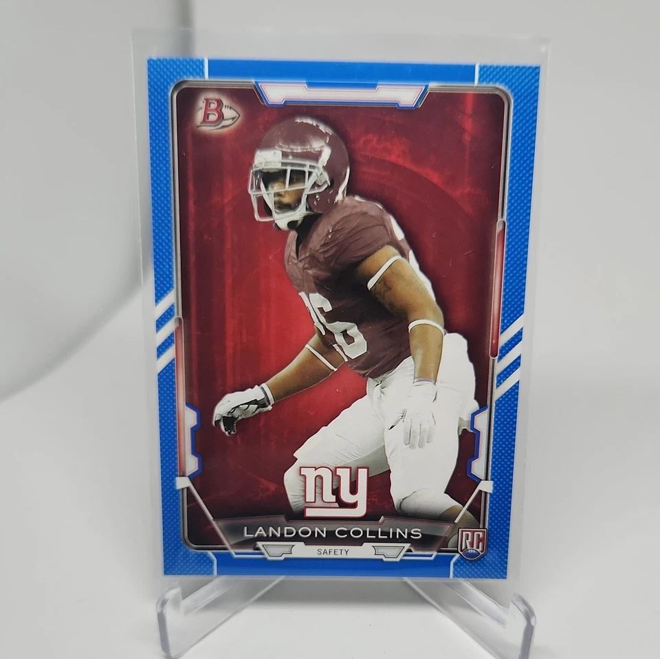 2015 Bowman Landon Collins Rookie RC Blue /499 #38 Crimson Tide New York Giants - Image 2 of 4