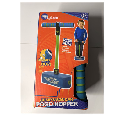 Flybar My First Jump & Squeak Pogo Hopper Blue for Ages 3+ Years