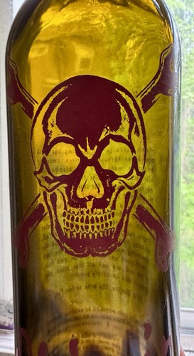 2002 POIZIN Armida Zinfandel SKULL BOTTLE VINTAGE Prop Decoration Halloween