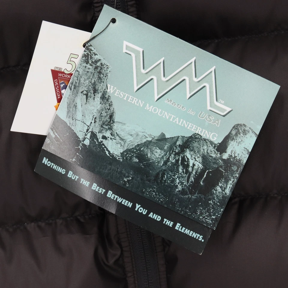 Chaleco acolchado Western Mountaineering EE. UU. Unisex Talla M Negro Ligero Foto 4 de 4