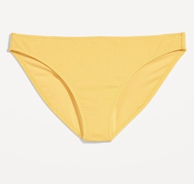 Women s Low-Rise Pucker Classic Bikini Swim Bottoms 4XL Taxi Yellow Old Navy 