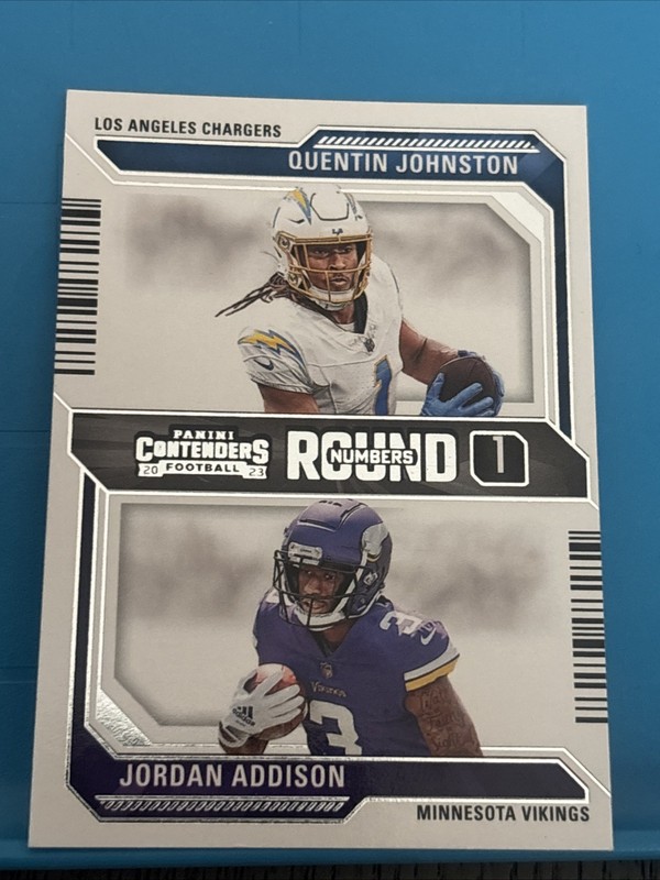 Quentin Johnston And Jordan Addison 2024 Contenders Football #8 Round 1 Rookies
