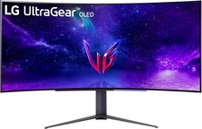 LG - UltraGear 45  OLED Curved 240Hz Gaming Monitor 45GR95QE 