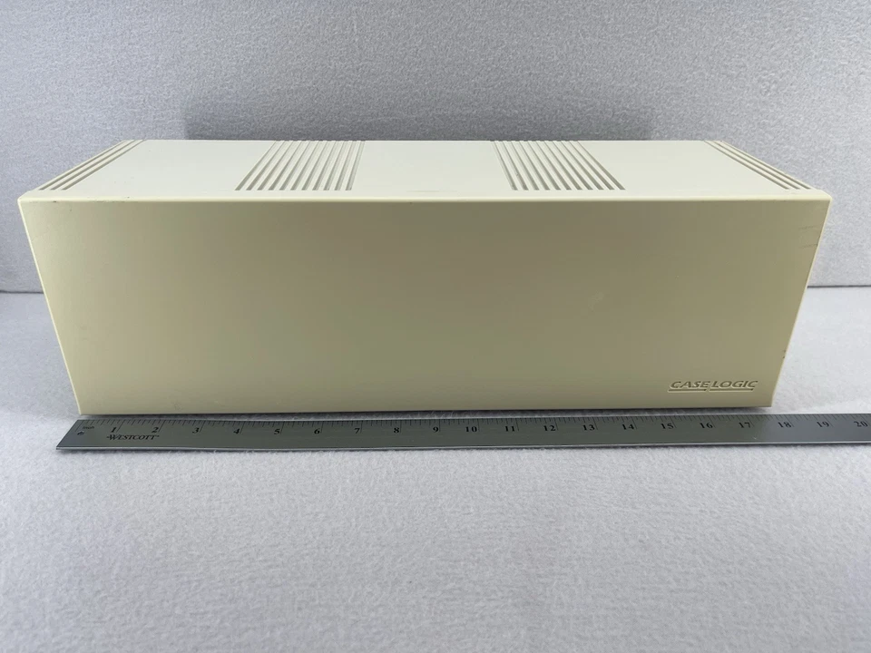 CD PC Game Storage Rack Case Logic Wall Mount Holder Beige Plastic 30 Disc VTG - Image 2 of 4