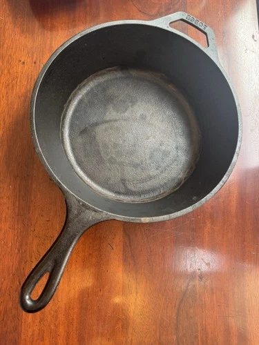 Lodge 8 CF Cast Iron Skillet Chicken Fryer 10 1/4" 3" Deep 3 NOTCH USA VINTAGE