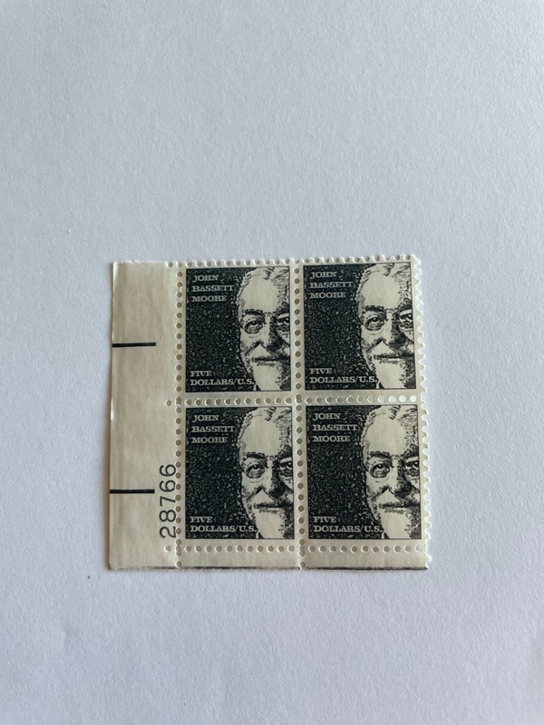 U.S. 1295 John Moore Plate Block MNH (sale 15)