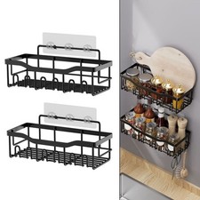 Space Saving 2pcs Bathroom Shelves with Strong Structure for Essentials