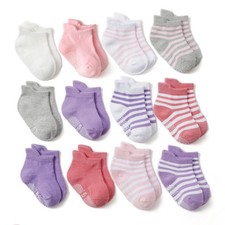 6 Pairs Or 12 Pairs Toddler Ankle Socks Baby Socks Soft Cotton Infant Boys Girls