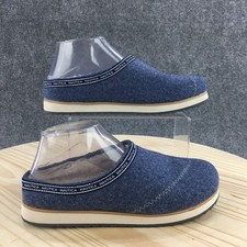 Nautica Cordelia Cozy Slippers Womens 8 Navy Blue Slip On Faux Fur Lining
